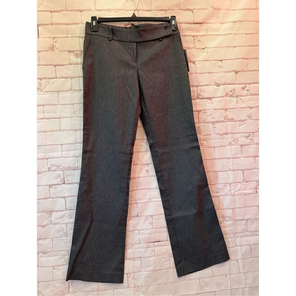 Grass collection juniors dress pants striped grey size 7